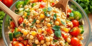 سلطة الكينوا مع الحمص والخضار طريقة التحضير وأهم المعلومات